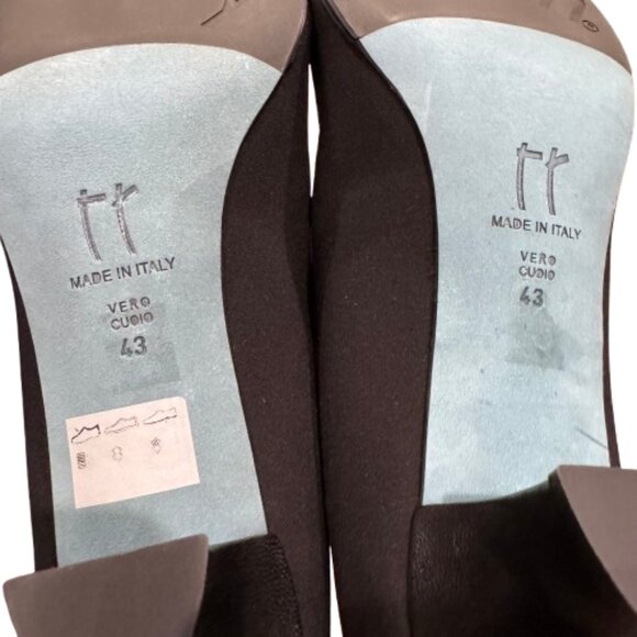 Thierry Rabotin Peach Nero Flair Black Minimalist Pump Heels Women's IT43 - Picture 9 of 10